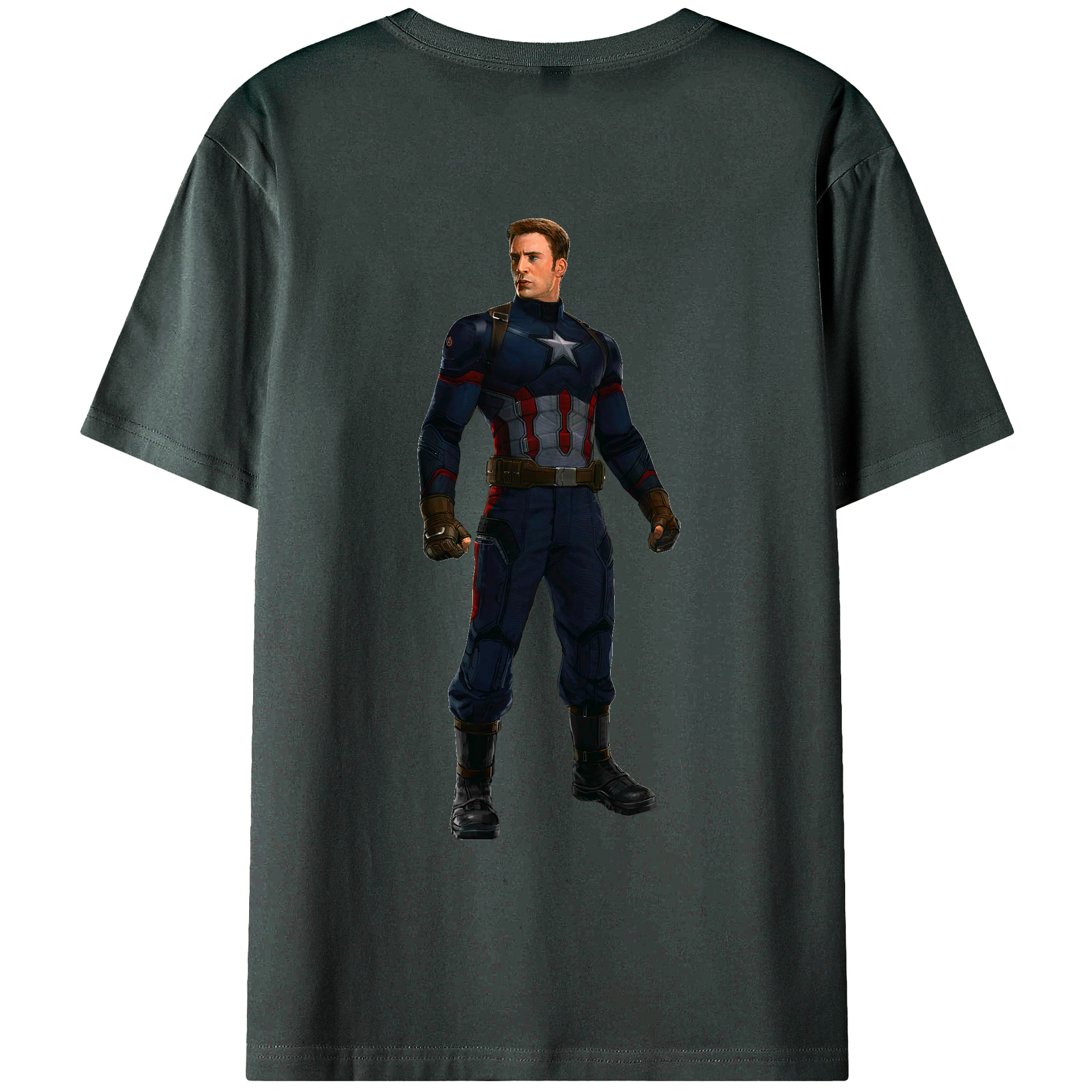 （画像用） アベンジャーズ The Avengers 綿100％ メンズ半袖Tシャツ（バックプリント） 通気性